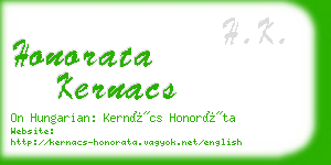 honorata kernacs business card